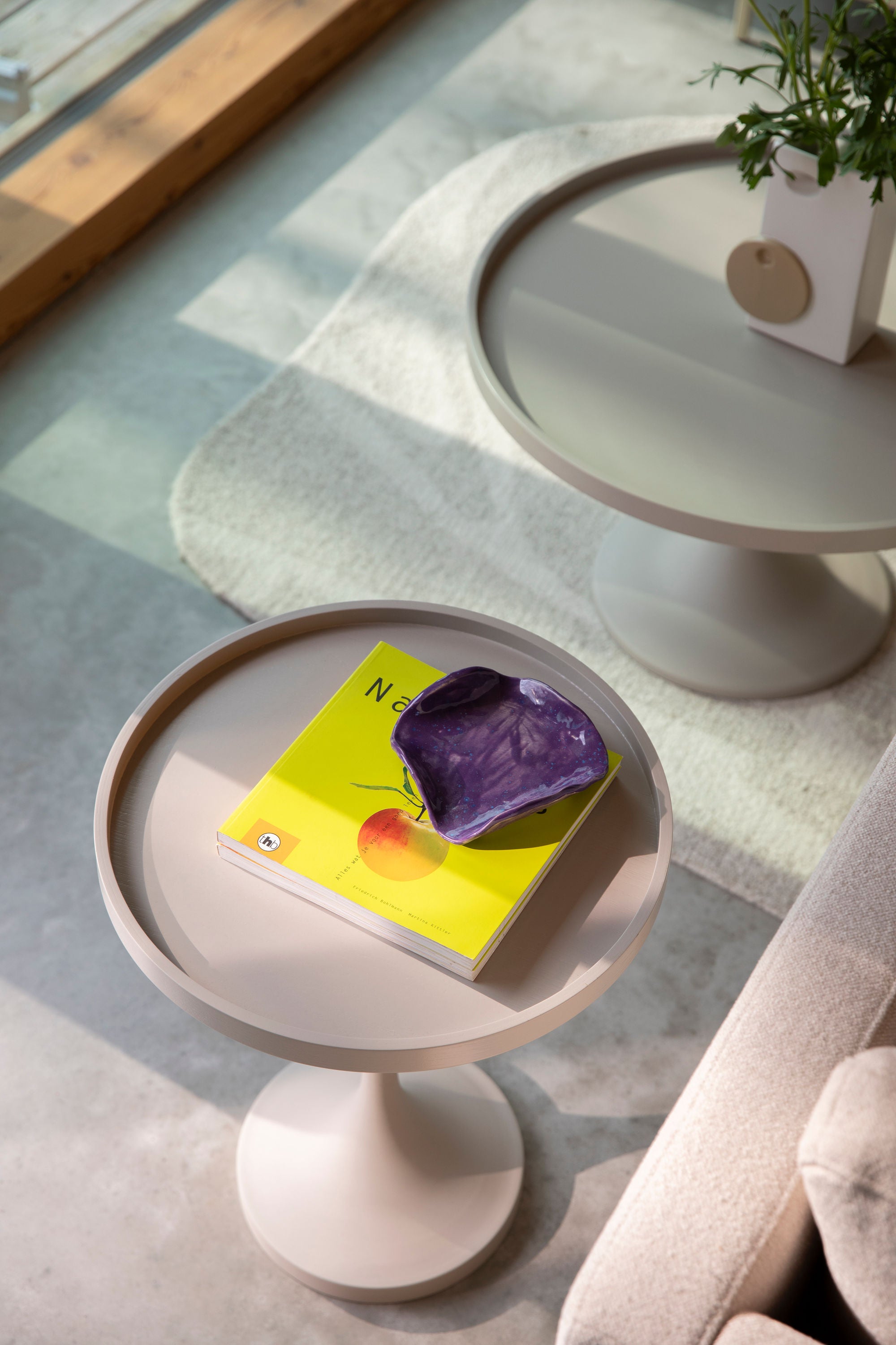 Zuiver Jason Beige Steel Round Coffee Table